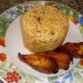 Gentle_xahra's cooksnap of when they made Pressure Pot Jollof Rice and Beans with Pan Grilled Fish.
