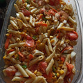 El cooksnap de Julián cuando hizo Ensalada de lazos de pasta.