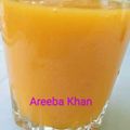 Areeba Khan's cooksnap of when they made Mango Juice.