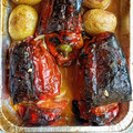 El cooksnap de Tonysantos cuando hizo Pimientos rojos rellenos de carne y verduritas.