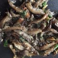 El cooksnap de ggador7 cuando hizo Champiñones al ajillo.