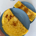 El cooksnap de Angie Heredia cuando hizo Omelette con jamón serrano y queso.