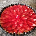 El cooksnap de César Pérez cuando hizo Tarta de frutillas y crema pastelera.