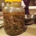 El cooksnap de Deborah Avalos cuando hizo Berenjenas en escabeche.