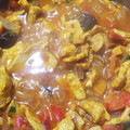 El cooksnap de vcervino cuando hizo Pollo estofado a la moruna con patatas y pasas.