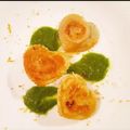 il Serena Delfi quando ha preparato Tortelli di Trota con Pesto liquido di Menta, Prezzemolo e Limone