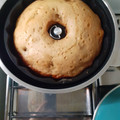 El cooksnap de Lu Macazaga cuando hizo Torta invertida de manzana (sin horno).