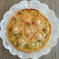 El cooksnap de Judit cuando hizo Quiche de calabacín; champis y bacon.