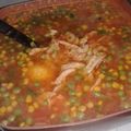 El cooksnap de Cristy Baron cuando hizo Sopa de coditos con pollo.