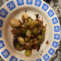 El cooksnap de Daniel Garcia Calderon cuando hizo Coles de Bruselas salteadas.