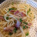 vamshi vutla's cooksnap of when they made Spaghetti carbonara.