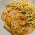 Mónika Gyurászné Cooksnap-ja, amikor elkészítette a(z) Paradicsomos-tejszínes szószban sült karaj receptet.