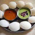 Vaishali Suhas 's cooksnap of when they made Sooji idli with sambhar and chutney.