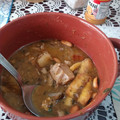 El cooksnap de Andy Guarol cuando hizo Encebollado de albacora.