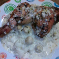 El cooksnap de La cocina rápida de Ani cuando hizo Patitas de pollo con salsa de champiñones y verdeo.