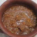 El cooksnap de Paula Muc cuando hizo Guiso de Lentejas con Carne y Salchichas Parrilleras.