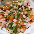 El cooksnap de LuzMa SG cuando hizo Ceviche de salchichas.