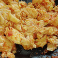 El cooksnap de Berenice Jasso cuando hizo Torta de huevo en salsa de tomate y flor de calabaza.