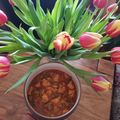 El cooksnap de Carolina Pérez cuando hizo Strogonoff de pollo y fideos con nuez moscada.