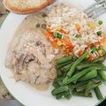 El cooksnap de Lupita Rangel cuando hizo Pollo en salsa de hongos con cebolla.