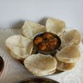 Keya Mandal's cooksnap of when they made Puri (whole wheat masala puri).