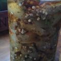 El cooksnap de Andrea Blanco cuando hizo Berenjenas en escabeche.