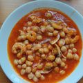 El cooksnap de Reyes Salgueiro cuando hizo Garbanzos con langostinos y almejas.