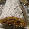 El cooksnap de Claudia Moreira cuando hizo Arrollado de Dulce de leche con baño de ganache de chocolate.