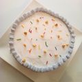 Dave Metalic's cooksnap of when they made Vanilla cake decorate in whip cream.