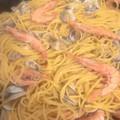 El cooksnap de Judit Capdevila cuando hizo Espaguettis con chirlas y gambas.