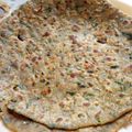 Sara Anwar 's cooksnap of when they made Besan ki Roti / Paratha.