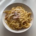 El cooksnap de Chef Oier cuando hizo Espaguetis a la carbonara.