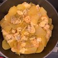 El cooksnap de Julia Roig Ayora cuando hizo Rape con langostinos y patatas al azafrán en airfryer.