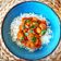 El cooksnap de Vegan Yorch cuando hizo "Pollo" Vegano Tikka Masala en cuencos de arroz.