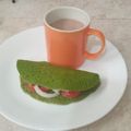 El cooksnap de Nerly Yepes cuando hizo Pancakes de avena y espinaca.
