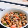 Zobia Sajjad's cooksnap of when they made Chatpati Chana chat.