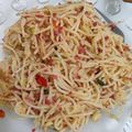 Cooksnap dari Yenni Andriani untuk resep Spaghetti Aglio Olio Kornet Sapi