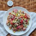 Сooksnap від Олена Дем'янчук , який(а) приготував(ла) Салатик з кукурудзою, помідорами та сиром.