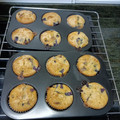 El cooksnap de Deborah cuando hizo Muffins chocolate blanco y arándanos.