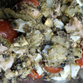 El cooksnap de Deborah cuando hizo Ensalada de patata y pollo con pesto y olivada.