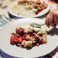 El cooksnap de Sara PA cuando hizo Crumble de manzana con moras.
