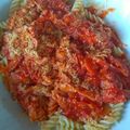 El cooksnap de Laura La Paix cuando hizo Pasta amatrichana.