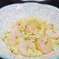 El cooksnap de Becky cuando hizo Cremoso de aguacate con gambas a baja temperatura.