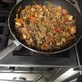 El cooksnap de Laura Alberti cuando hizo Wok de pollo y arroz yamaní.