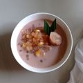 Cooksnap Indah Mei semasa beliau membuat Pengat Pisang Jagung Bersagu.