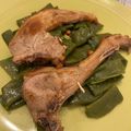 El cooksnap de astrid badia cuando hizo Chuletas de cordero sobre manto de judías verdes.