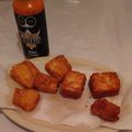 El cooksnap de Bere Ni Ce cuando hizo Snack : cubitos de jamón y queso empanizados con salsa Buffalo.