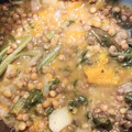 El cooksnap de Carmeta cuando hizo 215. Lentejas con acelgas y calabaza (principal legumbres).