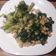 El cooksnap de cecilia cuando hizo Garbanzos con espinacas y brócoli salteado.