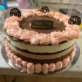 Szabó Barbara Cooksnap-ja, amikor elkészítette a(z) Tej-és fehércsokoládé mousse torta málnazselével receptet.